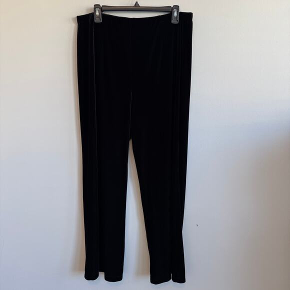 Chico's Pants - Chico's Travelers Velvet Pull On Pants Holiday Party Black Chico's 2 12/14